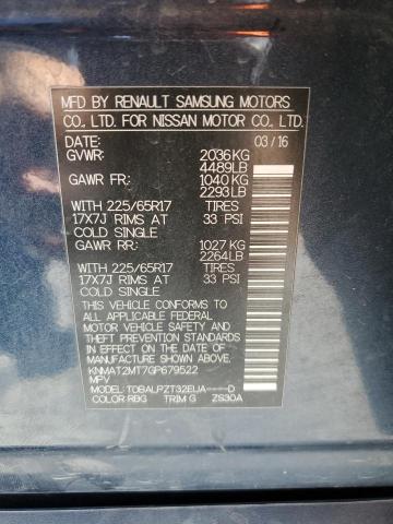 2016 Nissan Rogue S VIN: KNMAT2MT7GP679522 Lot: 49314974