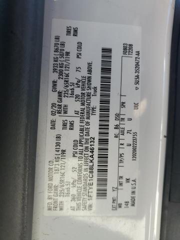 2020 Ford Transit T-150 VIN: 1FTYE1C88LKA46132 Lot: 51058844