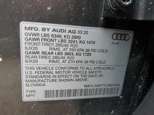 VIN WA1LXAF77LD007408 2020 Audi Q7, Premium Plus no.14