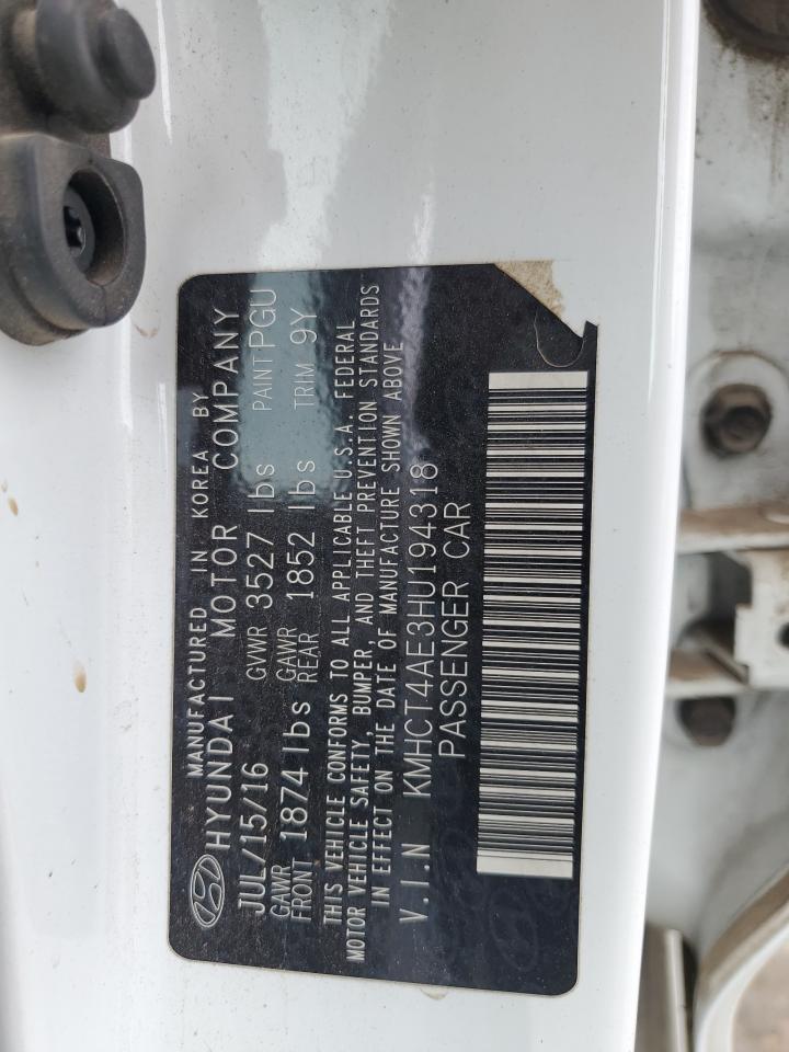 KMHCT4AE3HU194318 2017 Hyundai Accent Se