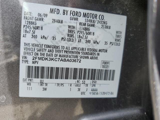 2FMDK3KC7ABA03672 | 2010 Ford edge limited