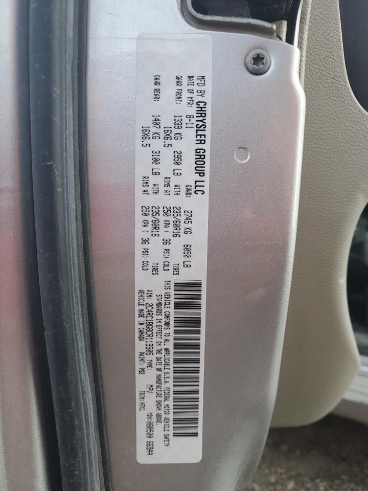 2C4RC1BG8CR119505 2012 Chrysler Town & Country Touring