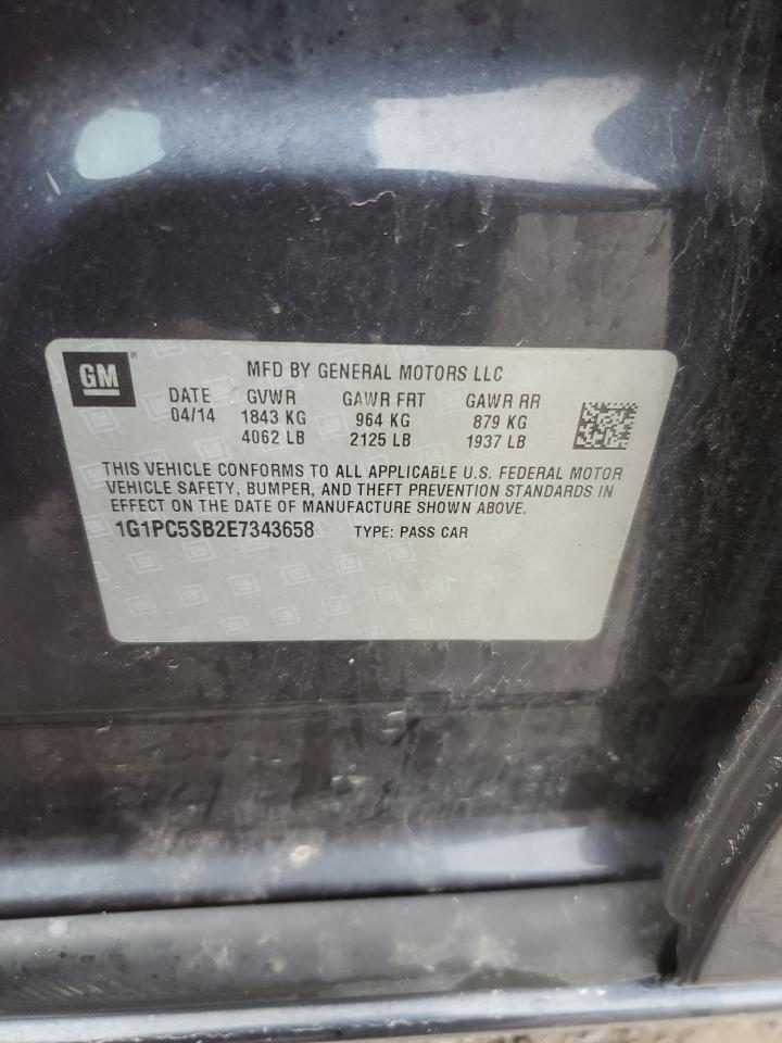 1G1PC5SB2E7343658 2014 Chevrolet Cruze Lt