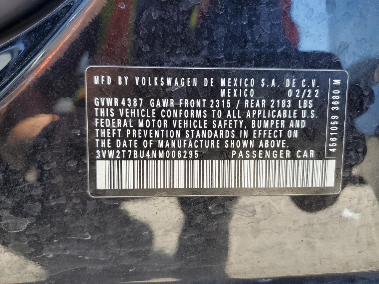 3VW2T7BU4NM006295 2022 Volkswagen Jetta Gli Autobahn
