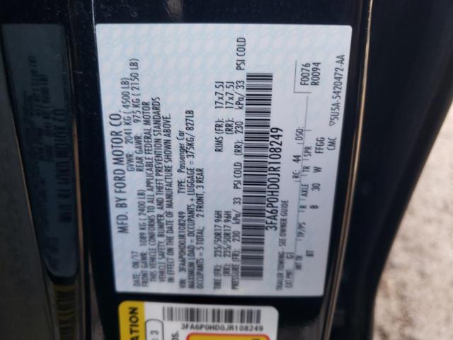 2018 FORD FUSION SE - 3FA6P0HD0JR108249
