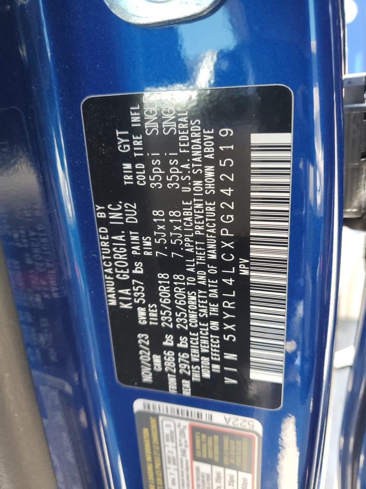 5XYRL4LCXPG242519 2023 Kia Sorento S