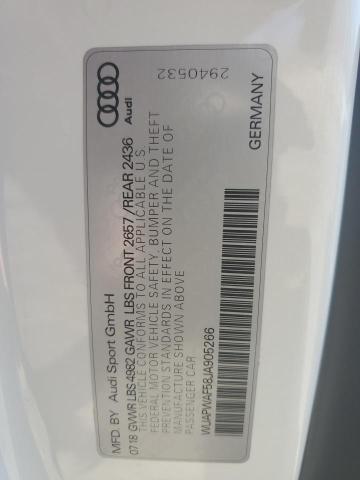2018 AUDI RS5 WUAPWAF58JA905266