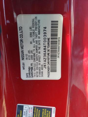 2004 Nissan 350Z Roadster VIN: JN1AZ36A84T003974 Lot: 49763774