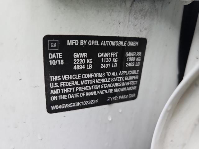 2019 BUICK REGAL TOUR W04GV8SX3K1023224