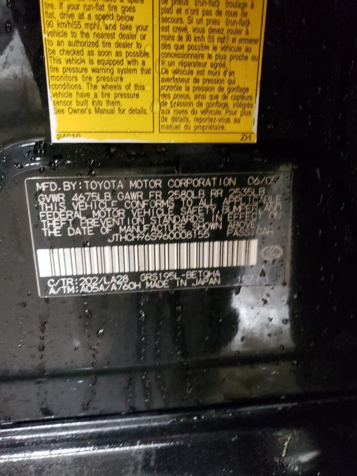 JTHCH96S960008155 2006 Lexus Gs 300