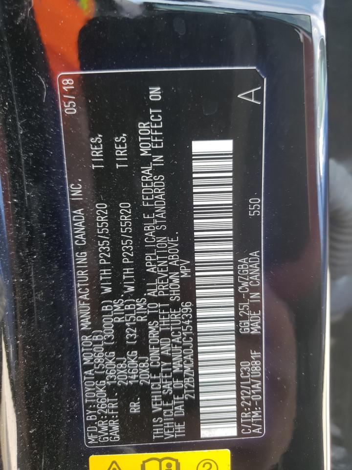 2T2BZMCA0JC154396 2018 Lexus Rx 350 Base