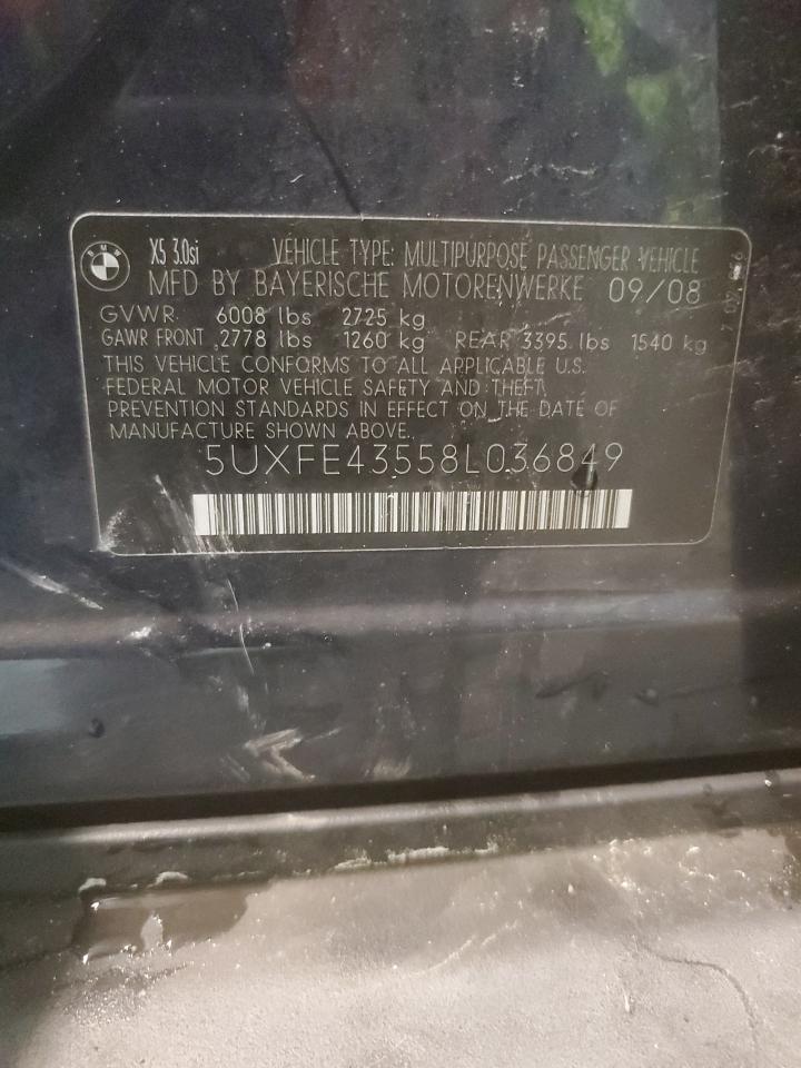5UXFE43558L036849 2008 BMW X5 3.0I