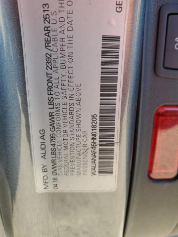 2017 AUDI A4 PREMIUM - WAUANAF45HN018205