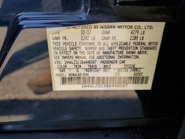 2008 Nissan Altima 2.5 VIN: 1N4AL21E38N446567 Lot: 51049154