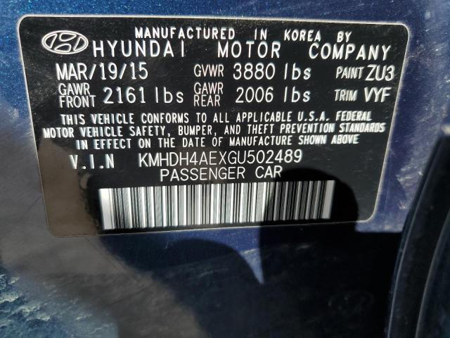 2016 HYUNDAI ELANTRA SE - KMHDH4AEXGU502489