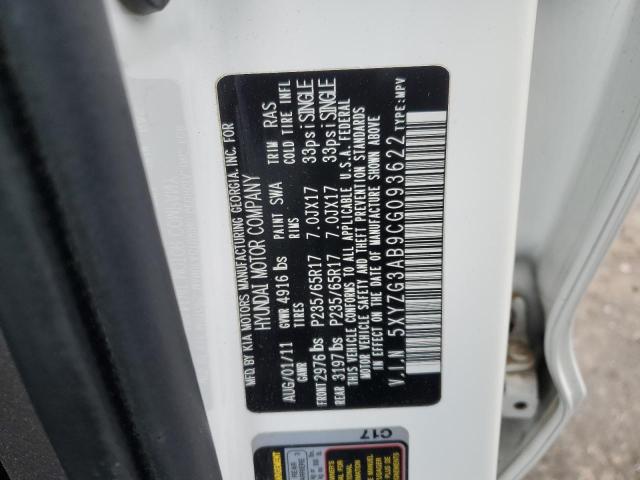 2012 Hyundai Santa Fe Gls VIN: 5XYZG3AB9CG093622 Lot: 50250244