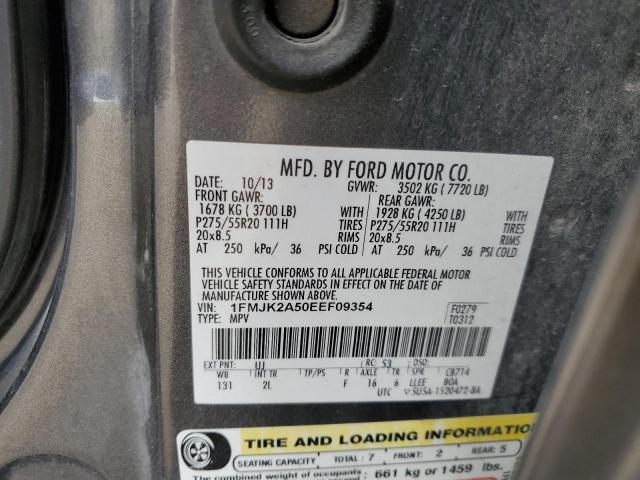 2014 Ford Expedition El Limited VIN: 1FMJK2A50EEF09354 Lot: 51937264