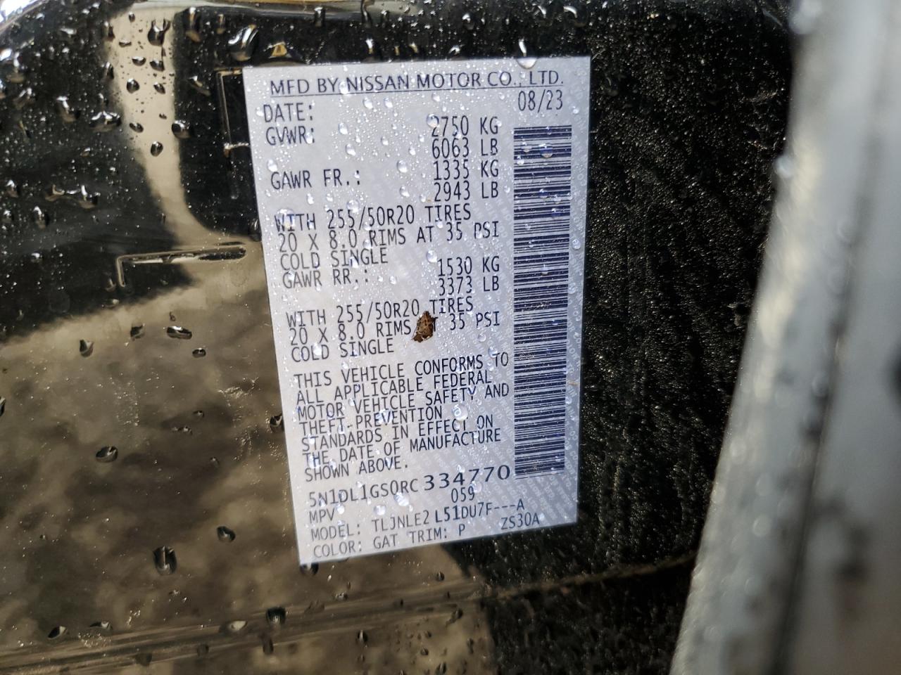 2024 Infiniti Qx60 Sensory vin: 5N1DL1GS0RC334770