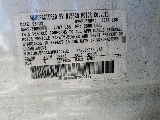 2023 NISSAN ARIYA VENT JN1BF0AA3PM400932