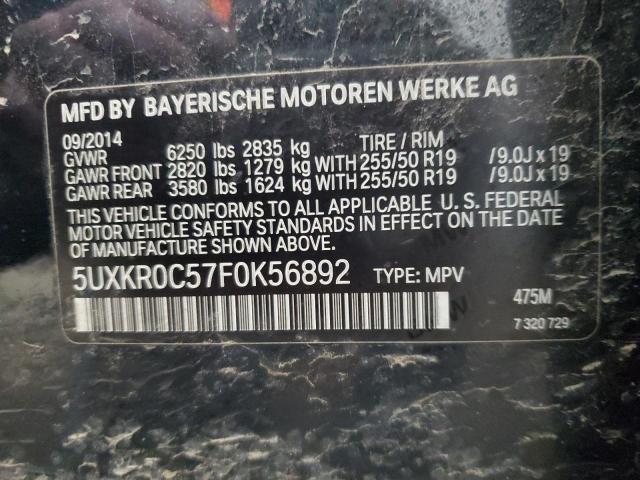 VIN 5UXKR0C57F0K56892 2015 BMW X5, Xdrive35I no.14