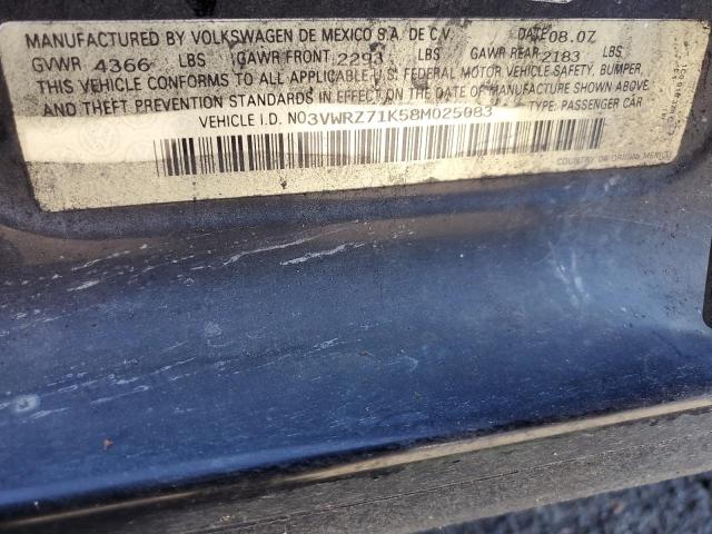 2008 Volkswagen Jetta Se VIN: 3VWRZ71K58M025083 Lot: 49263534