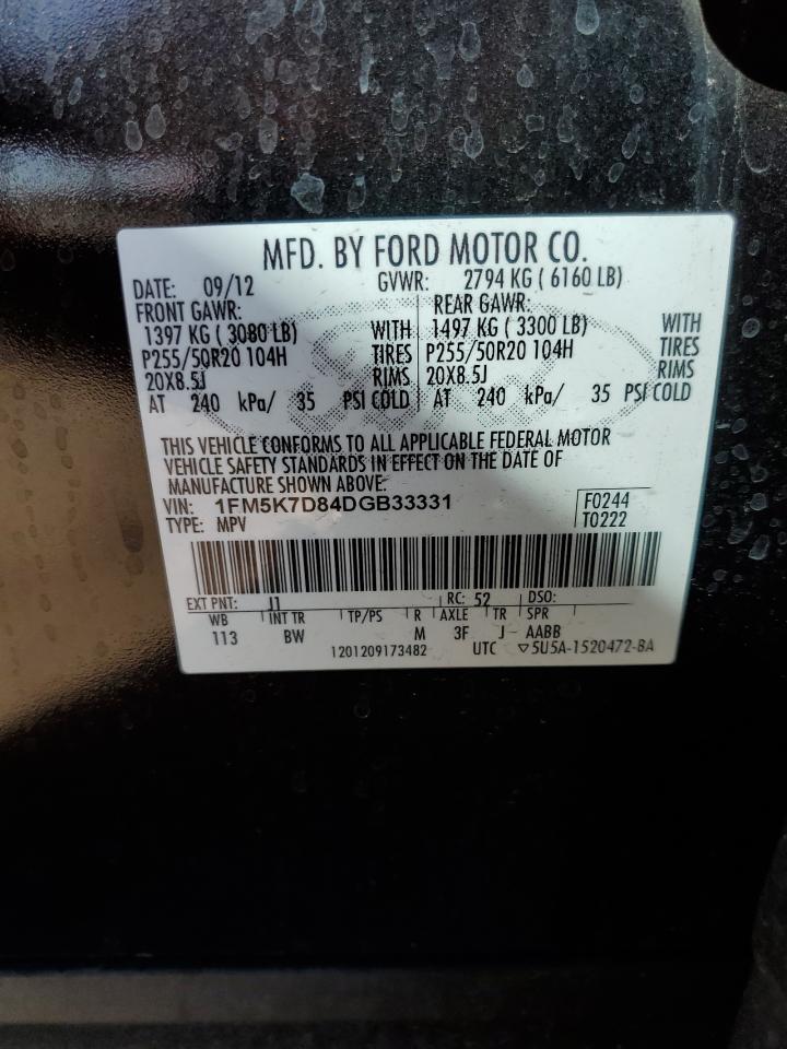 1FM5K7D84DGB33331 2013 Ford Explorer Xlt