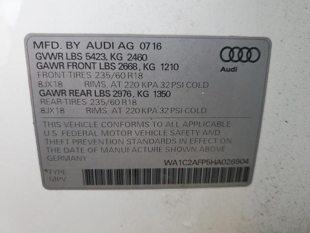 VIN WA1C2AFP5HA026904 2017 Audi Q5, Premium no.12