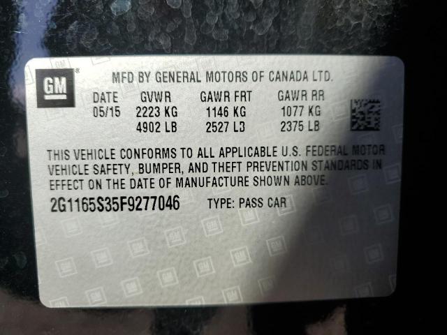 2015 Chevrolet Impala Ltz VIN: 2G1165S35F9277046 Lot: 51498264