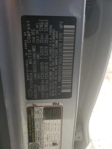 2017 Hyundai Santa Fe Se Ultimate VIN: KM8SRDHF3HU212678 Lot: 52001574