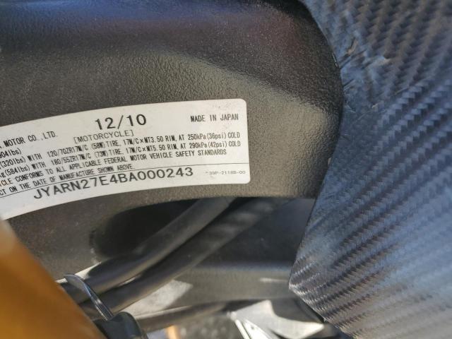 2011 YAMAHA FZ8 JYARN27E4BA000243