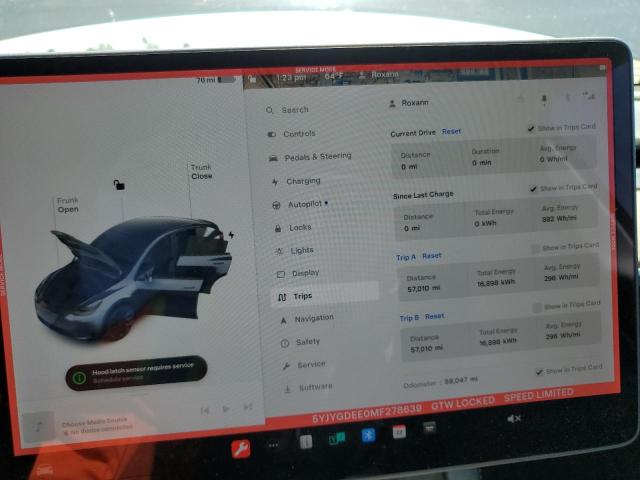 2021 Tesla Model Y VIN: 5YJYGDEE0MF278639 Lot: 51921504