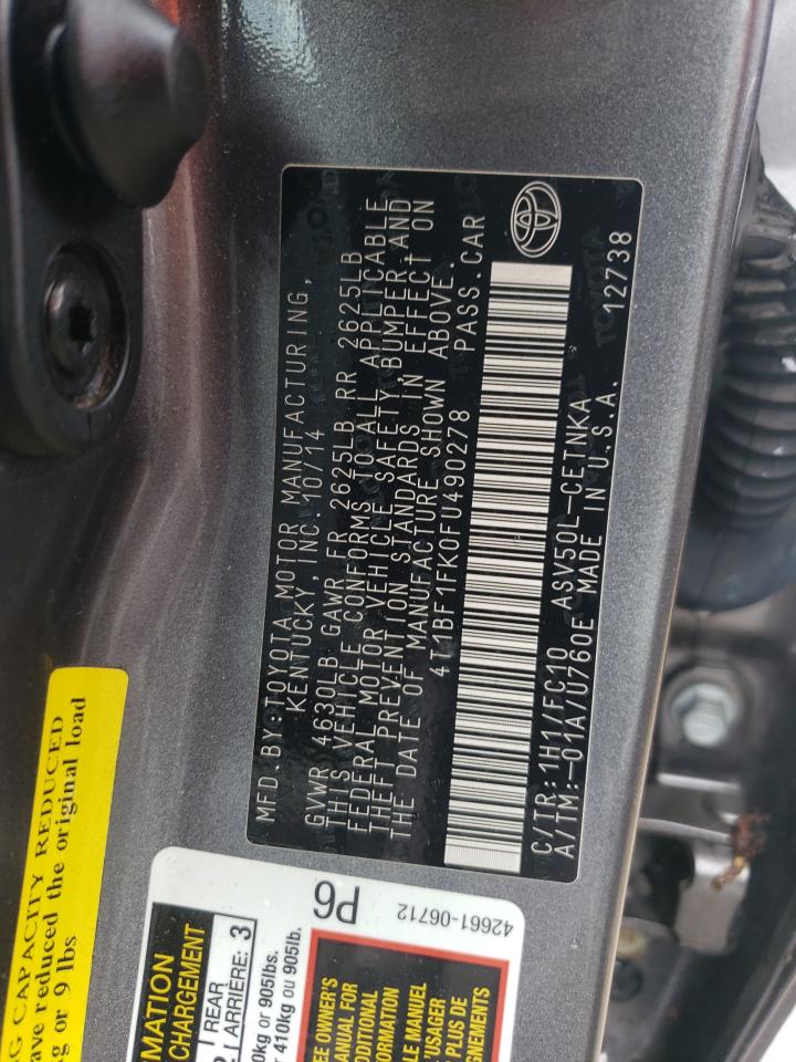 4T1BF1FK0FU490278 2015 Toyota Camry Le