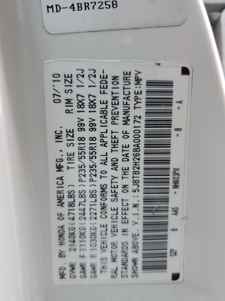 5J8TB2H26BA000172 2011 Acura Rdx