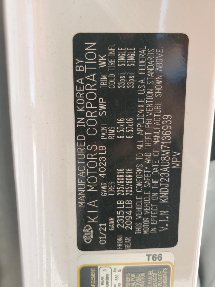 KNDJ23AU8M7136939 2021 Kia Soul Lx