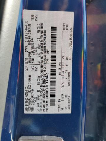 2018 Ford Escape Se VIN: 1FMCU9GDXJUA23645 Lot: 49806624