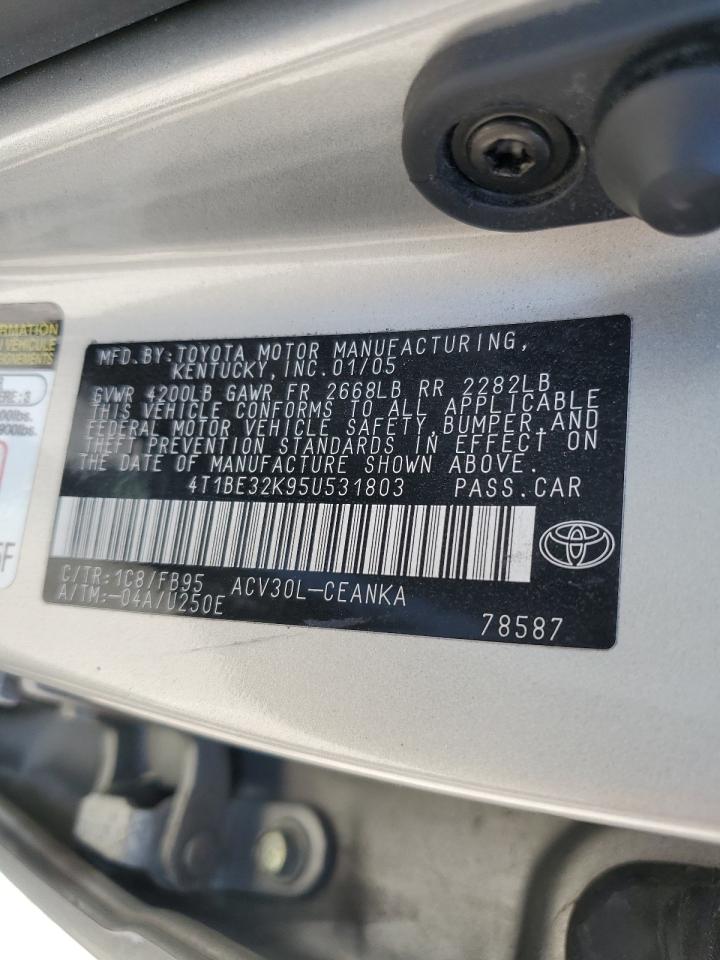 4T1BE32K95U531803 2005 Toyota Camry Le