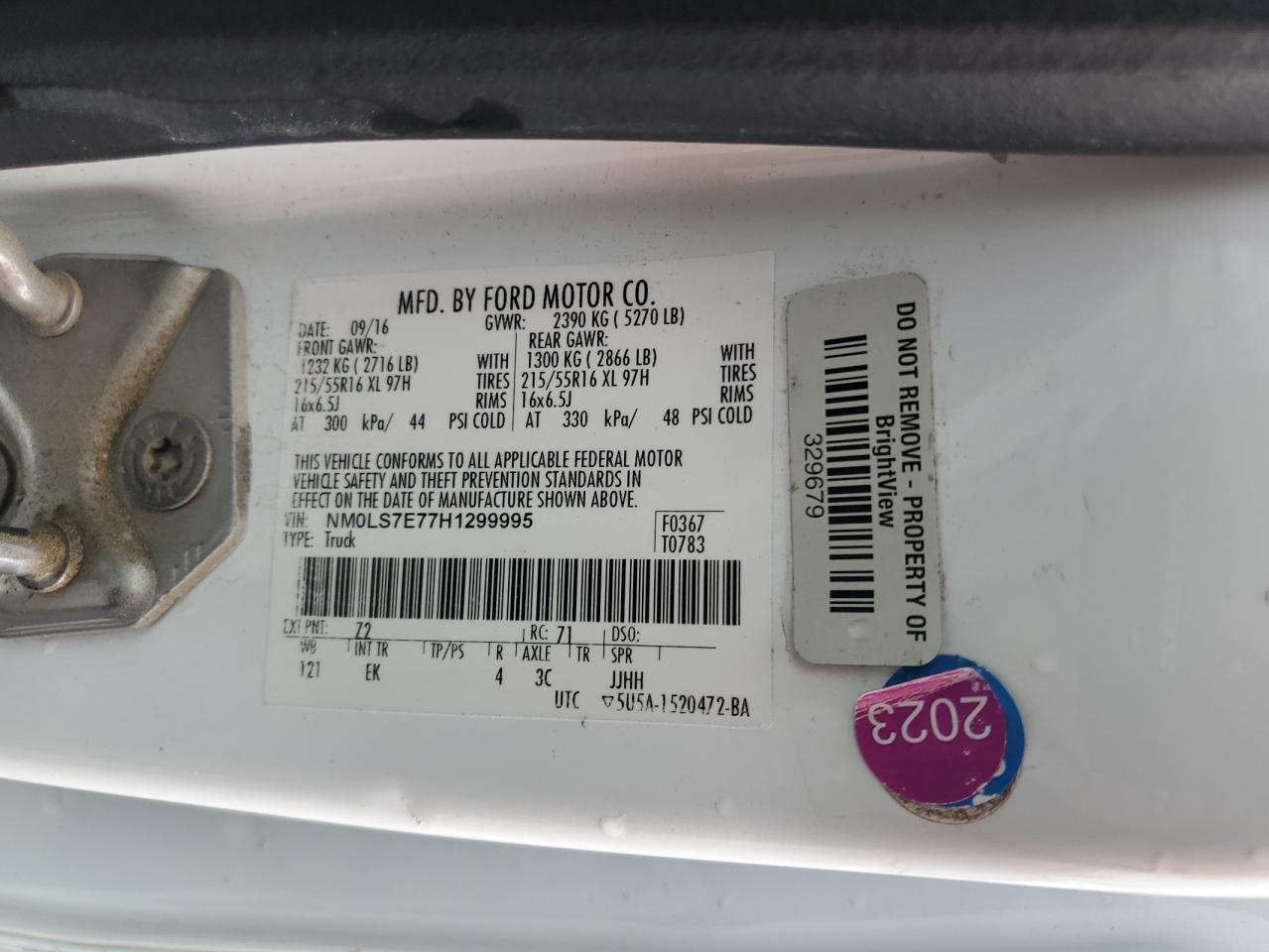 NM0LS7E77H1299995 2017 Ford Transit Connect Xl