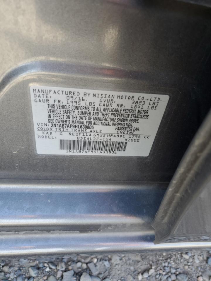 3N1AB7AP9HL639806 2017 Nissan Sentra S