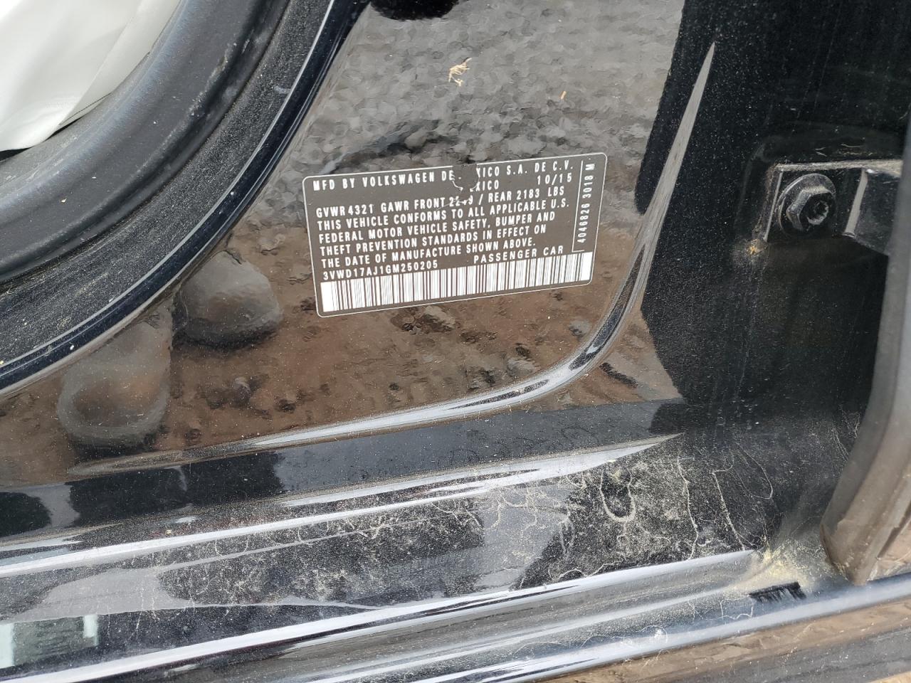 3VWD17AJ1GM250205 2016 Volkswagen Jetta Sport