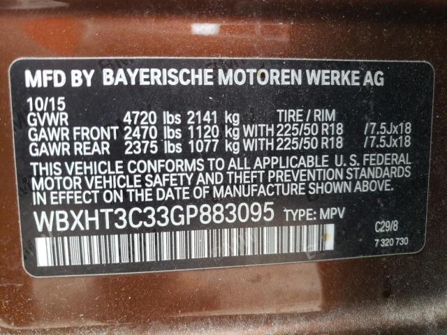 VIN WBXHT3C33GP883095 2016 BMW X1, Xdrive28I no.12