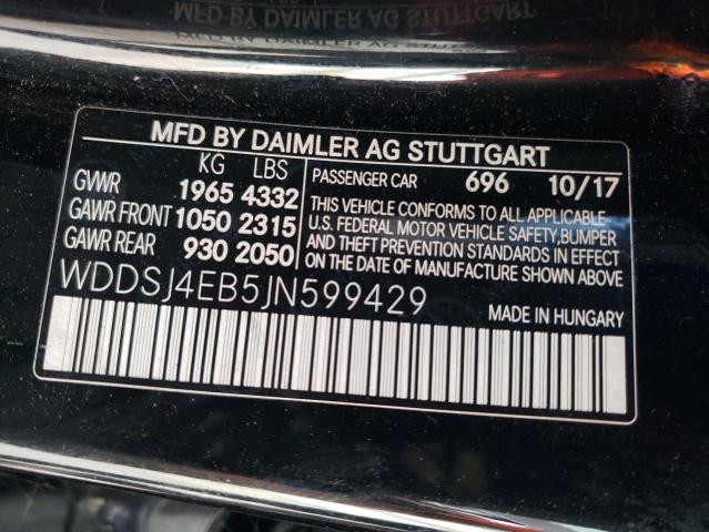 VIN WDDSJ4EB5JN599429 2018 Mercedes-Benz CLA-Class,... no.12