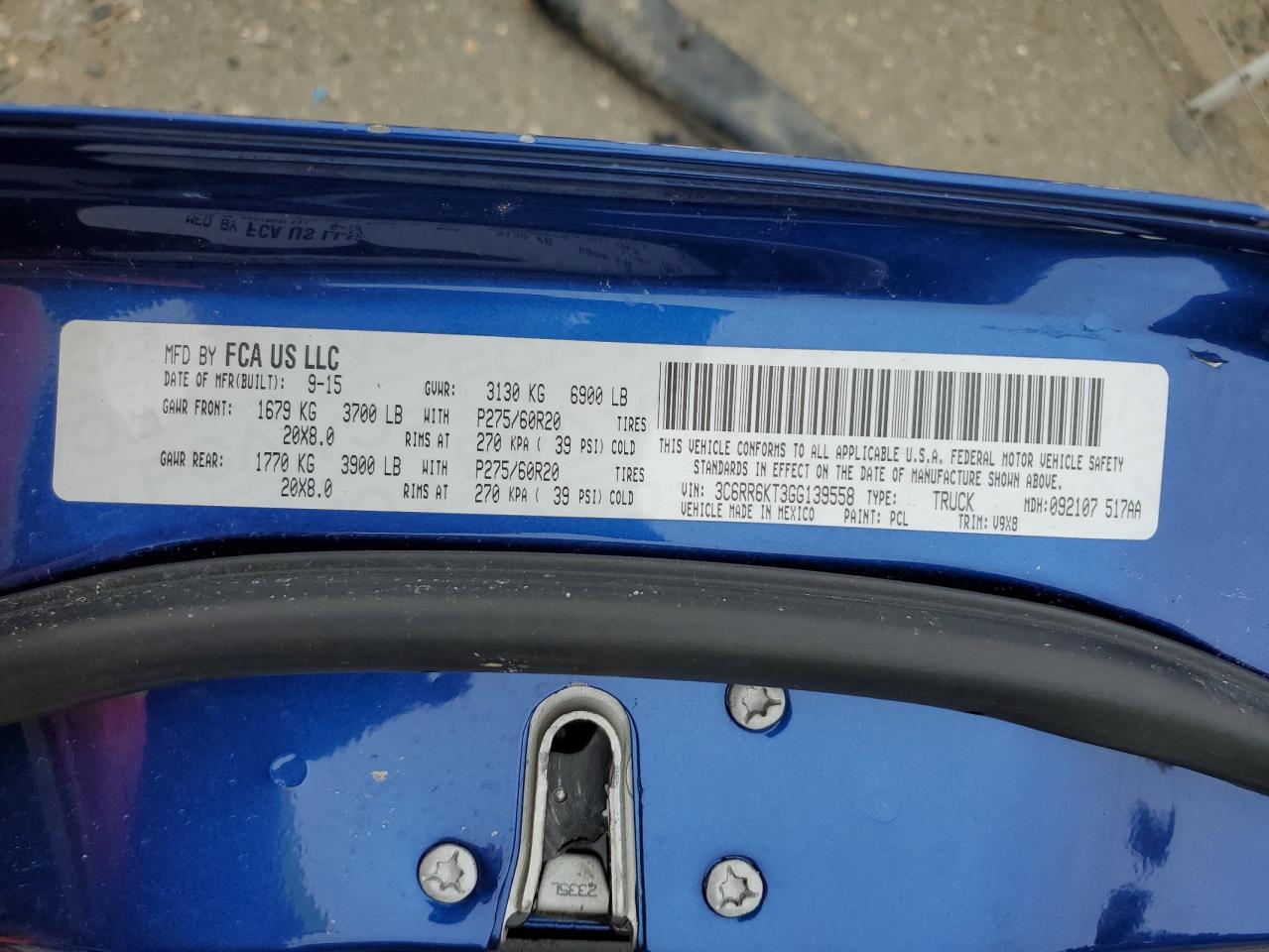 3C6RR6KT3GG139558 2016 Ram 1500 St