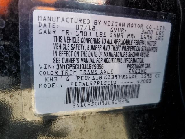 2018 Nissan Kicks S VIN: 3N1CP5CU9JL519396 Lot: 51645124