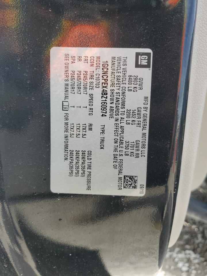 1GCNCPEX4BZ160974 2011 Chevrolet Silverado C1500