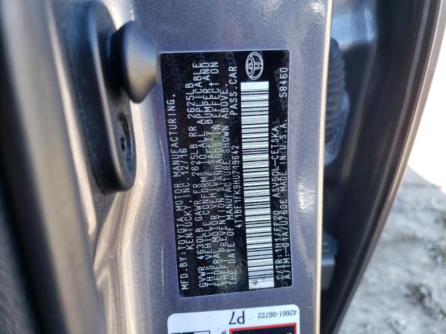 VIN 4T1BF1FK9HU719642 2017 Toyota Camry, LE no.12