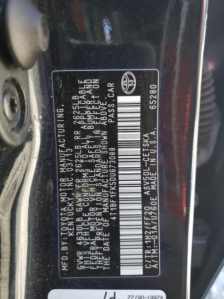 4T1BF1FK5DU673088 2013 Toyota Camry L