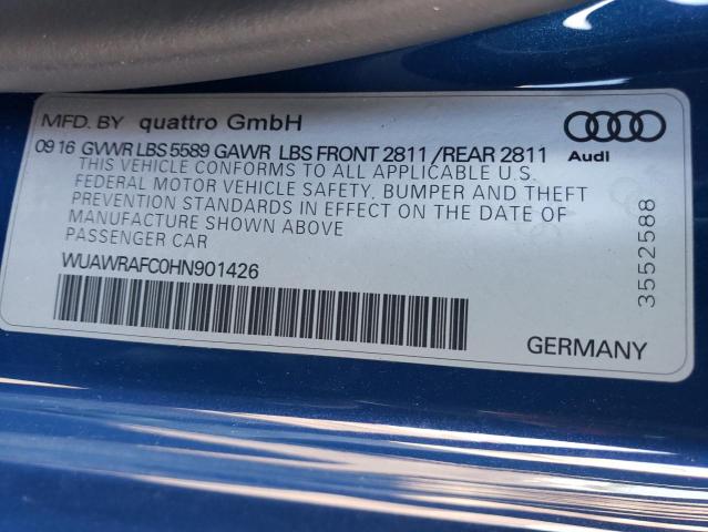2017 AUDI RS7 PERFOR WUAWRAFC0HN901426