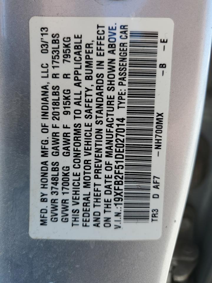 19XFB2F51DE027014 2013 Honda Civic Lx