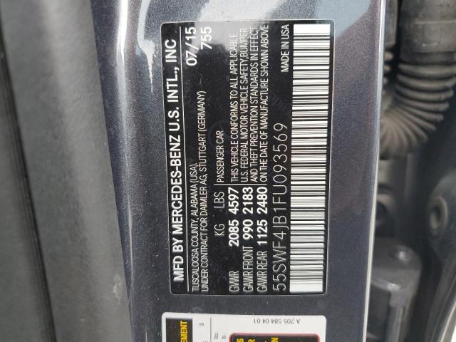 2015 Mercedes-Benz C 300 VIN: 55SWF4JB1FU093569 Lot: 50648344