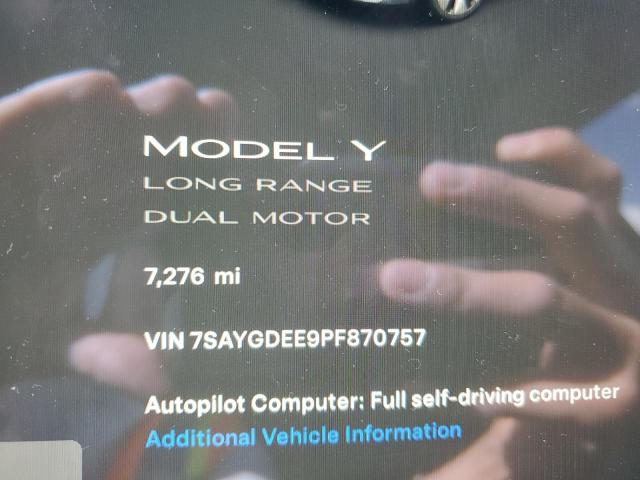 7SAYGDEE9PF870757 Tesla Model Y  9